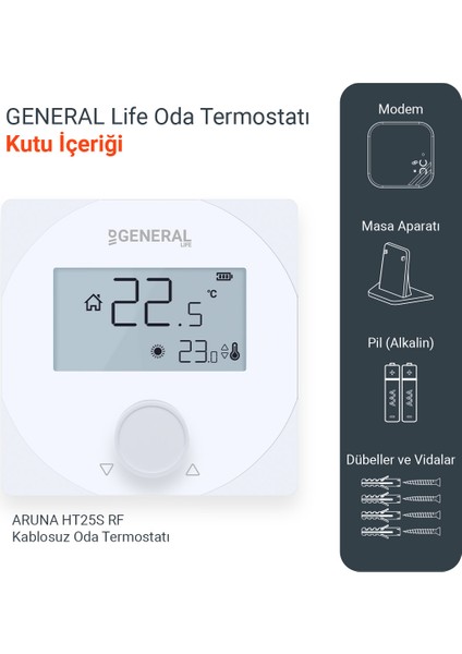 Aruna HT25S Rf Kablosuz Oda Termostatı fiyatları