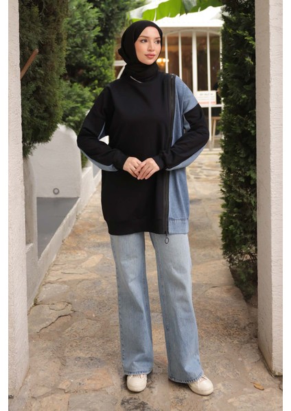 Siyah Kot Garnili Modal Tunik fırsatları