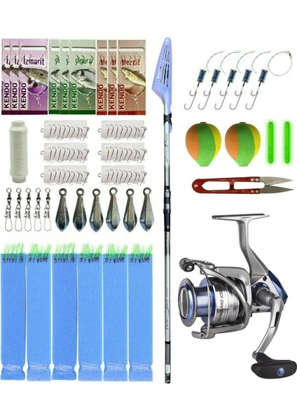 Yekoutdoor Okuma Surf Kamışı Olta Seti Okuma Wave Power Tele Surf 4.20 cm Surf Kamışı&okuma Safina Pro 8000 Olta Makinesi