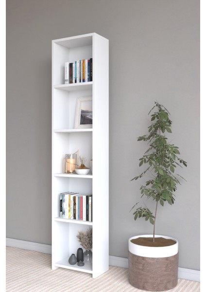 Emir 5 Raflı Çok Amaçlı Dolap - Kitaplık Beyaz modelleri