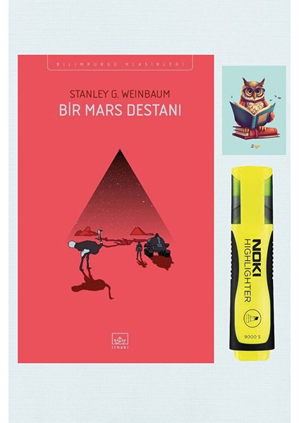 Bir Mars Destanı - Stanley G. Weinbaum 9786053758259 - Sarı Fosforlu Kalem - Defterli Seti