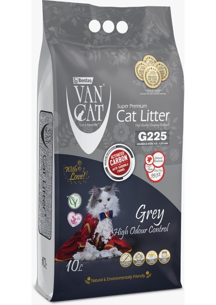Van Cat Aktif Karbon Kokusuz Kedi Kumu 10lt