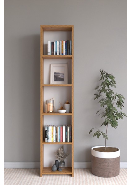 Emir 5 Raflı Çok Amaçlı Dolap - Kitaplık Atlantik Çam