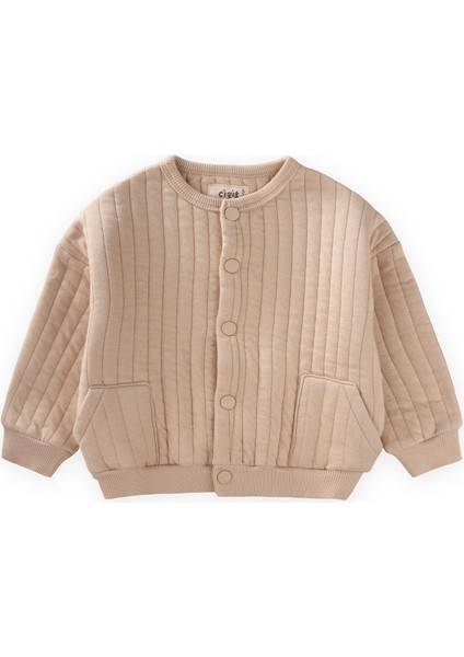 Kapitone Ceket 1-10 Yaş Bej