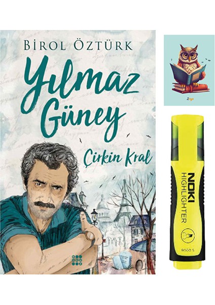 Yılmaz Güney - Çirkin Kral - Birol Öztürk - Dokuz Yayınları - Sarı Fosforlu Kalem - Not Defter Seti