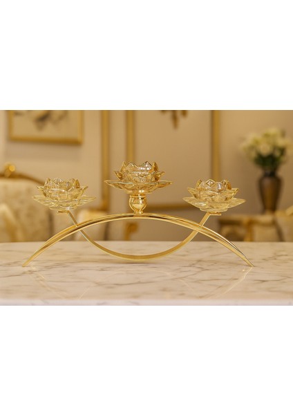 Dekoratif Köprü Şamdan - Gold fiyatları