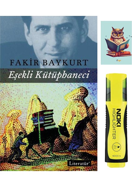 Eşekli Kütüphaneci - Fakir Baykurt - Literatür 9789750404030 (Fosforlu Kalem ve Not Defterli)