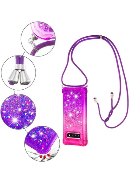 Samsung Galaxy S10 Ayarlanabilir Boyun Kordon Rengi Için Quicksand Telefon Kılıfı (Yurt Dışından)