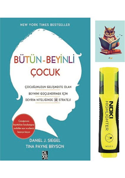 Bütün Beyinli Çocuk-Daniel J. Siegel-Diyojen Yayıncılık-Sarı Fosforlu Kalem-Not Defteri Seti