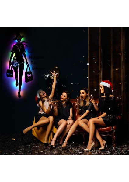 LED Işıklı Kişiselleştirilebilir Kadın Temalı Tablo Fiona Dekoratif Gece Lambası fırsatları