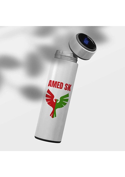 Amedspor Logolu Dijital Göstergeli Çelik Termos - 450 Mlt - Amed Spor Termosu