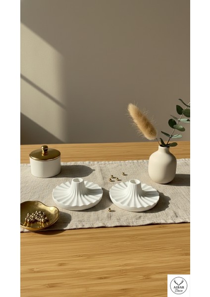 Ikili Şamdan & Mumluk cm Yılbaşı Konsepti 12 cm (Klasik Beyaz Mum Hediyelidir) fiyatları