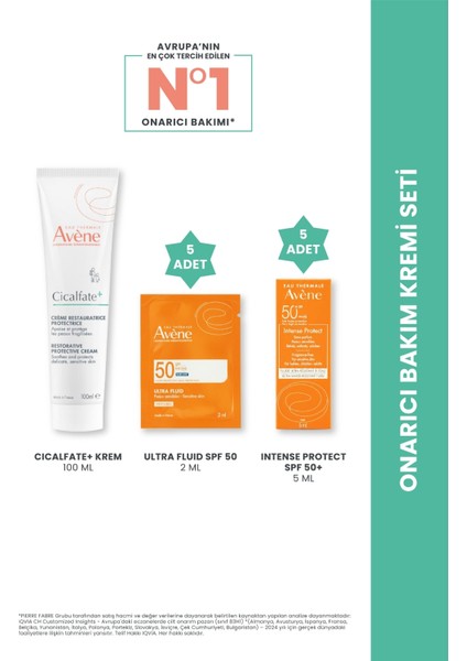 Onarıcı Bakım Kremi Seti (Cicalfate 100 ml Krem + Ultra Fluid Losyon + Güneş Kremi) Hediyeli