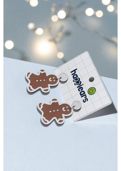 Zencefilli Kurabiye Adam Özel Tasarım Küpe (Gingerbread Man) fiyatları
