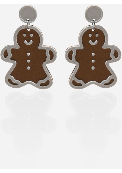 Zencefilli Kurabiye Adam Özel Tasarım Küpe (Gingerbread Man) modelleri