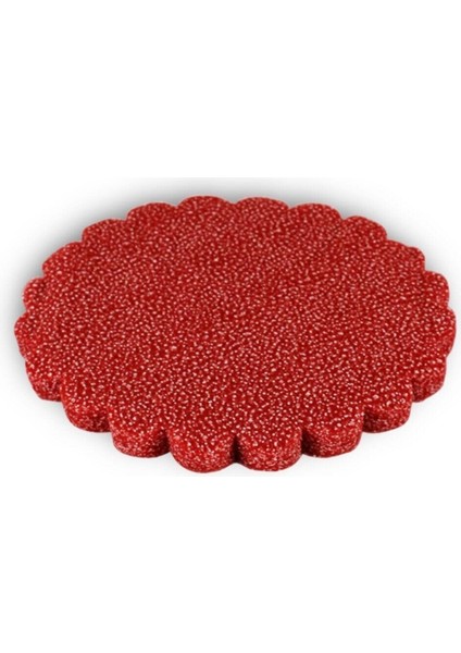 Nikah Şekeri Süsleme Kırmızı 22 cm Karlı Kese Organze Tül 100 Adet Süsleme Malzemesi