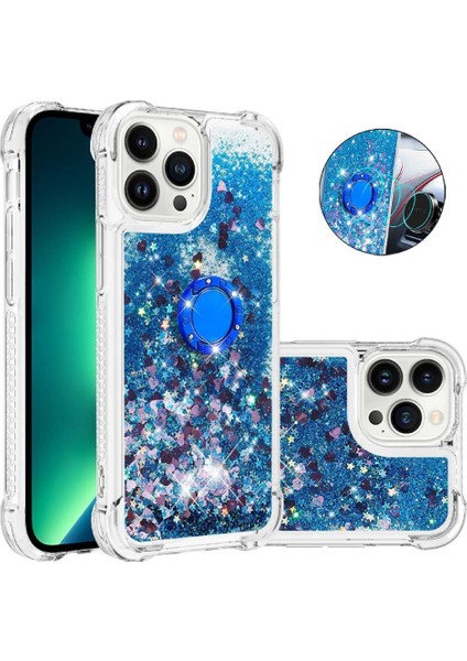 Halka Kickstand Köpüklü IPhone 14 Pro Için Telefon Kılıfı (Yurt Dışından)