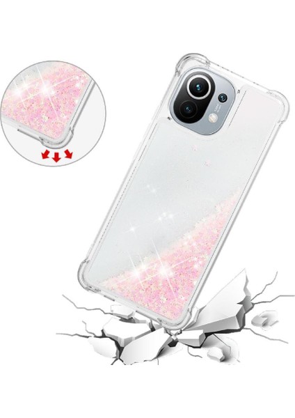 Xiaomi Mi 11 Glitter Sparkle Sevimli Sıvı Akan Tpu Için Telefon Kılıfı (Yurt Dışından) modelleri