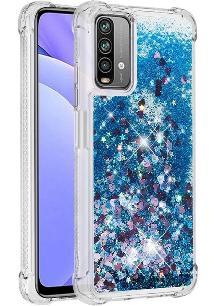 Xiaomi Poco M3 Glitter Sparkle Sevimli Tpu Koruyucu Sıvı Için Telefon Kılıfı (Yurt Dışından)