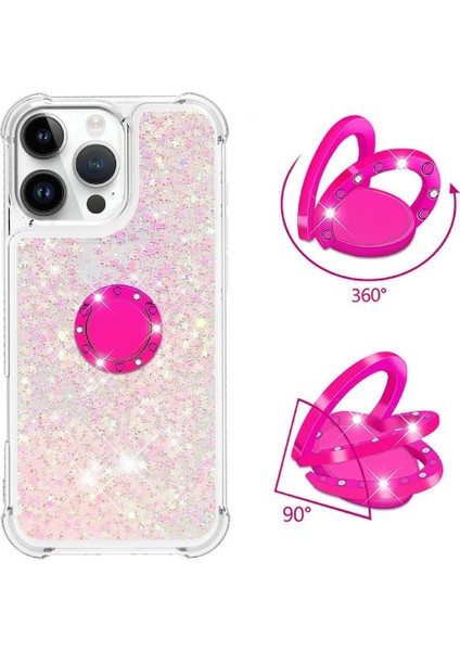 Halka Kickstand Kum ile IPhone 16 Pro Max Için Telefon Kılıfı (Yurt Dışından) modelleri