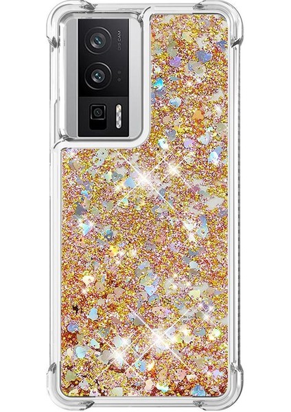 Xiaomi Redmi K60 Darbeye Dayanıklı Quicksand Sıvı Akan Için Telefon Kılıfı (Yurt Dışından) modelleri