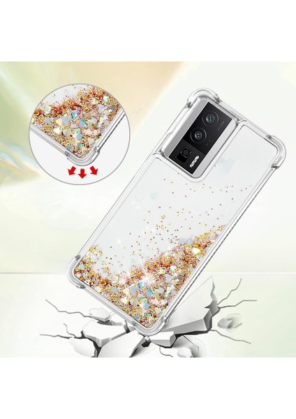 Xiaomi Redmi K60 Darbeye Dayanıklı Quicksand Sıvı Akan Için Telefon Kılıfı (Yurt Dışından) indirimleri