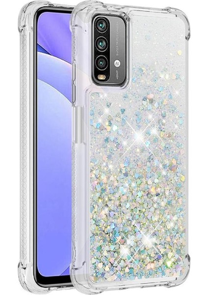 Xiaomi Poco M3 Glitter Sparkle Sevimli Tpu Koruyucu Sıvı Için Telefon Kılıfı (Yurt Dışından)