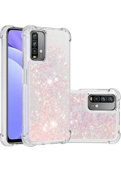 Xiaomi Poco M3 Glitter Sparkle Sevimli Tpu Koruyucu Sıvı Için Telefon Kılıfı (Yurt Dışından) modelleri