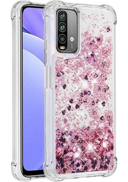 Xiaomi Poco M3 Glitter Sparkle Sevimli Tpu Koruyucu Sıvı Için Telefon Kılıfı (Yurt Dışından)