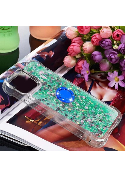 Halka Kickstand Köpüklü Kum ile IPhone 14 Için Telefon Kılıfı (Yurt Dışından) fiyatları