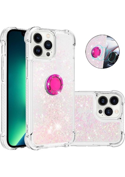 Halka Kickstand Darbeye Dayanıklı Koruma ile IPhone 14 Pro Max Için Telefon Kılıfı (Yurt Dışından)