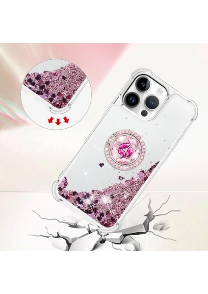 Halka Kickstand Köpüklü IPhone 16 Pro Için Telefon Kılıfı (Yurt Dışından) fırsatları