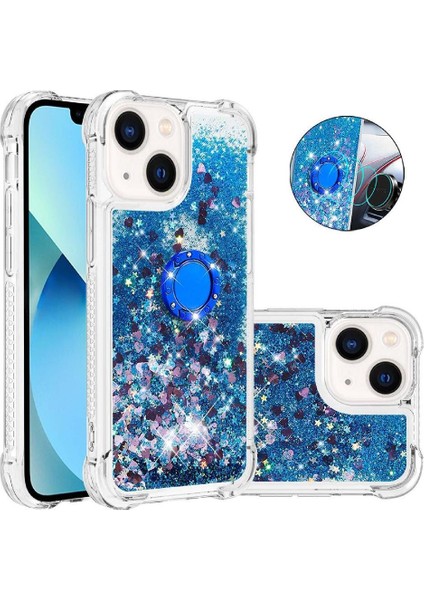 Halka Kickstand Darbeye Koruma Kum ile IPhone 15 Için Telefon Kılıfı (Yurt Dışından)