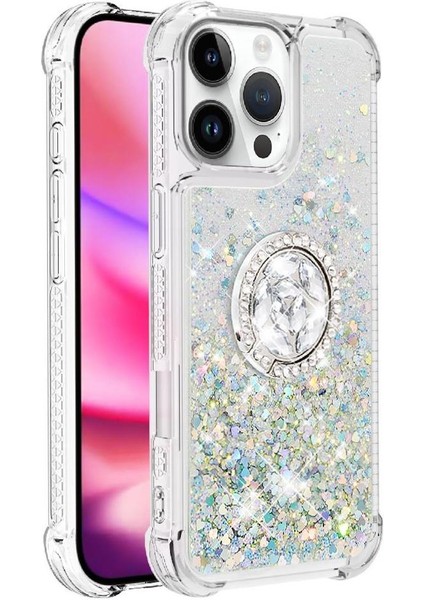 Halka Kickstand Köpüklü IPhone 16 Pro Için Telefon Kılıfı (Yurt Dışından) modelleri