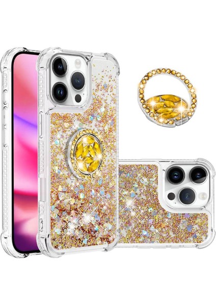 Halka Kickstand Kum ile IPhone 16 Pro Max Için Telefon Kılıfı (Yurt Dışından)