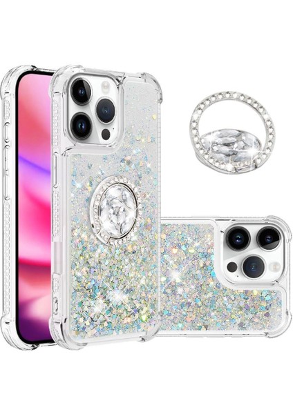 Halka Kickstand Kum ile IPhone 16 Pro Max Için Telefon Kılıfı (Yurt Dışından)