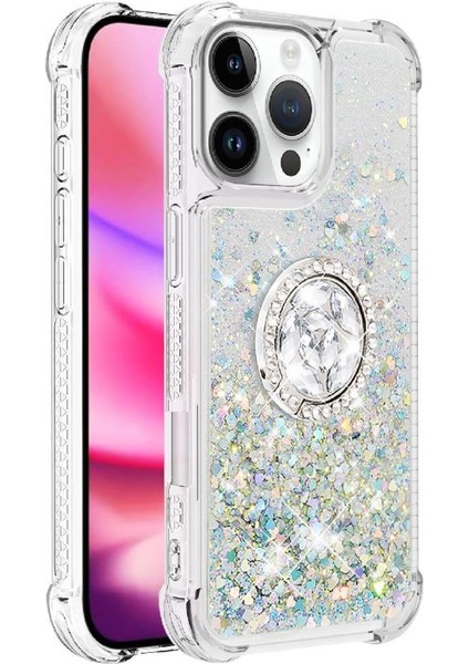 Halka Kickstand Kum ile IPhone 16 Pro Max Için Telefon Kılıfı (Yurt Dışından) modelleri