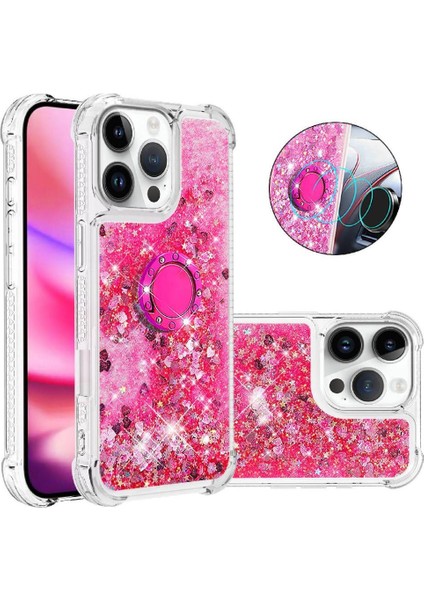 Halka Kickstand Kum ile IPhone 16 Pro Max Için Telefon Kılıfı (Yurt Dışından)