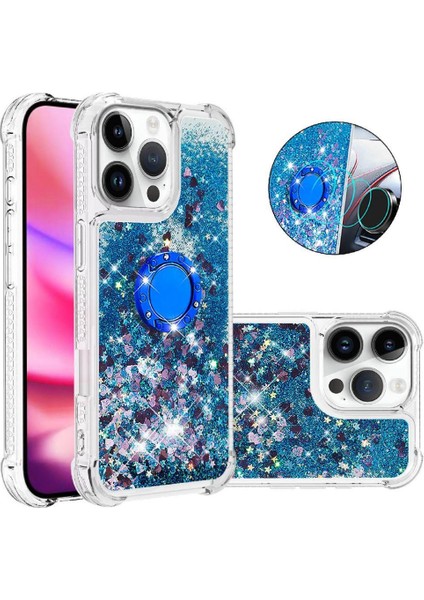 Halka Kickstand Kum ile IPhone 16 Pro Max Için Telefon Kılıfı (Yurt Dışından)