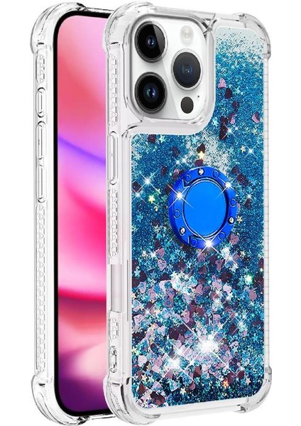 Halka Kickstand Kum ile IPhone 16 Pro Max Için Telefon Kılıfı (Yurt Dışından) modelleri