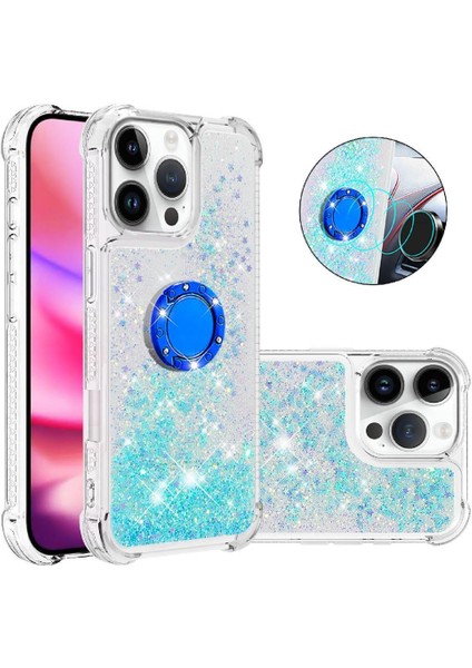 Halka Kickstand Kum ile IPhone 16 Pro Max Için Telefon Kılıfı (Yurt Dışından)