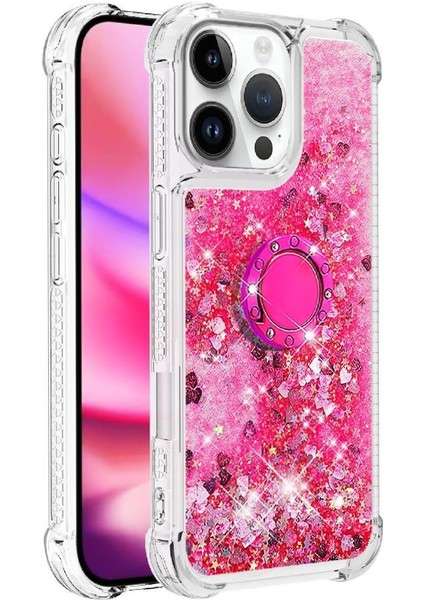 Halka Kickstand Köpüklü IPhone 16 Pro Için Telefon Kılıfı (Yurt Dışından) modelleri