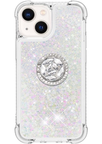 Halka Kickstand Köpüklü Kum Akış Halkası ile IPhone 14 Plus Için Telefon Kılıfı (Yurt Dışından) indirimleri