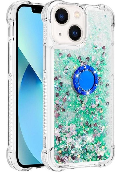 Halka Kickstand Köpüklü Kum Akış Halkası ile IPhone 14 Plus Için Telefon Kılıfı (Yurt Dışından) fırsatları