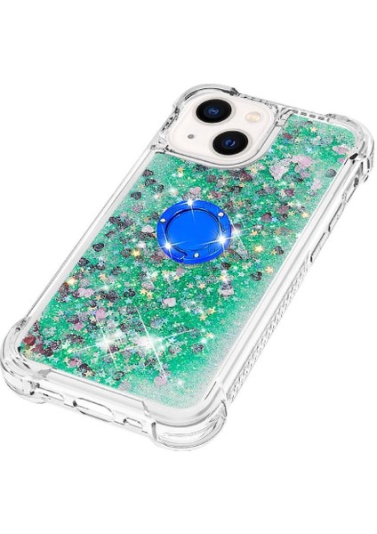 Halka Kickstand Köpüklü Kum Akış Halkası ile IPhone 14 Plus Için Telefon Kılıfı (Yurt Dışından) indirimleri