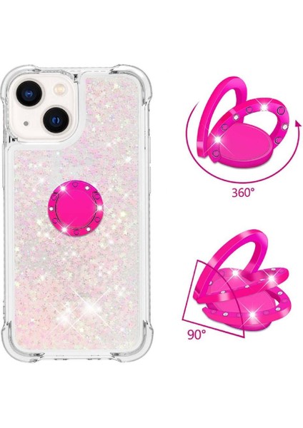 Halka Kickstand Köpüklü Kum ile IPhone 14 Için Telefon Kılıfı (Yurt Dışından) fırsatları