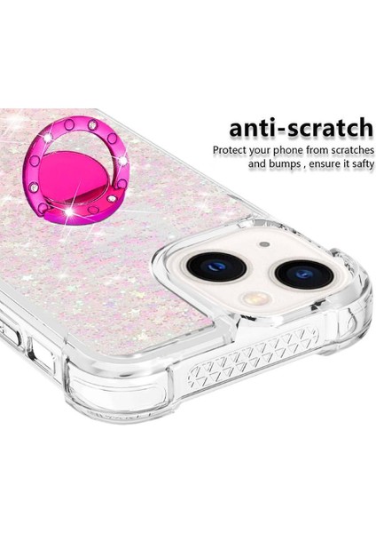 Halka Kickstand Köpüklü Kum ile IPhone 14 Için Telefon Kılıfı (Yurt Dışından) indirimleri