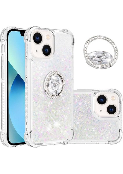 Halka Kickstand Darbeye Koruma Kum ile IPhone 15 Için Telefon Kılıfı (Yurt Dışından)