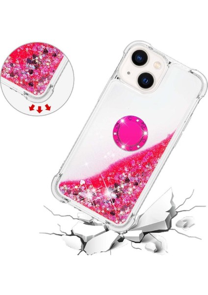 Halka Kickstand Darbeye Dayanıklı Koruma ile IPhone 15 Artı Telefon Kılıfı (Yurt Dışından) modelleri