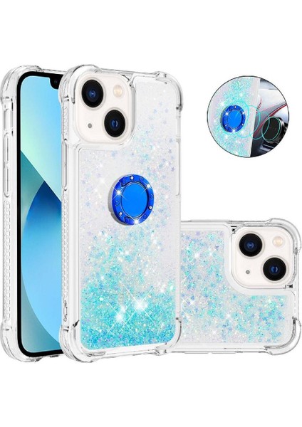 Halka Kickstand Darbeye Dayanıklı Koruma ile IPhone 15 Artı Telefon Kılıfı (Yurt Dışından)